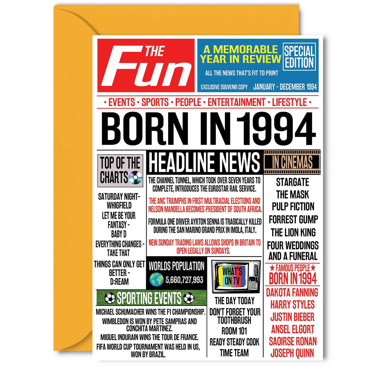 19th Birthday Cards for Men Women - Born In 2007 Newspaper - Happy 19 Birthday Card for Son Daughter Cousin Vintage Retro Back In 2007, 145mm Bday Greeting Cards — view 111