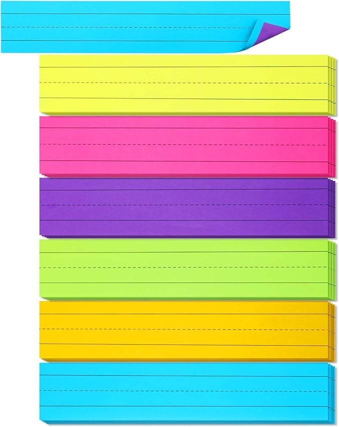 150 Sheets Sentence Strips Ruled Rainbow Sentence Strips