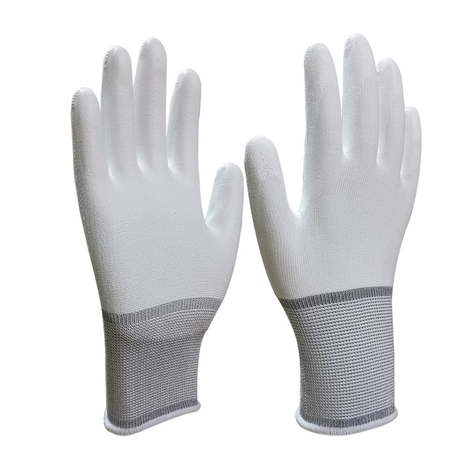 Genérico 12 pares de guantes de trabajo recubiertos de nitrilo de PU, palma forrada de algodón de nailon recubierta for tareas domésticas y trabajo(A9,M)