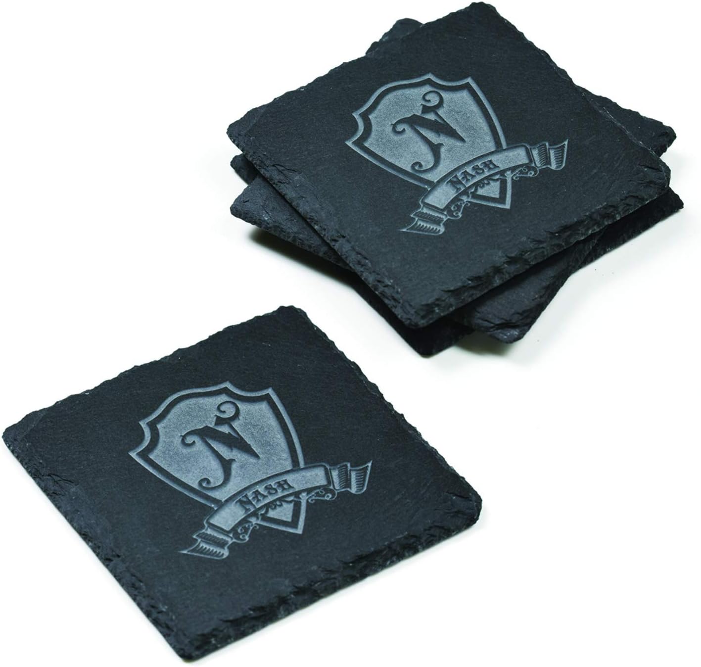 Custom Engraved Slate Coaster (Set of 4)