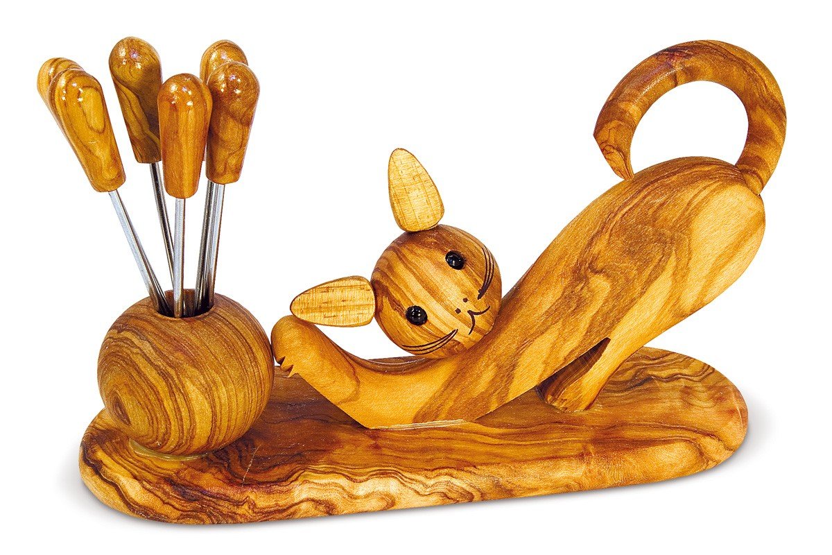 Porte-fourchettes en bois d'olive ARTE LEGNO SPELLO SRL, artisanat italien d'exception