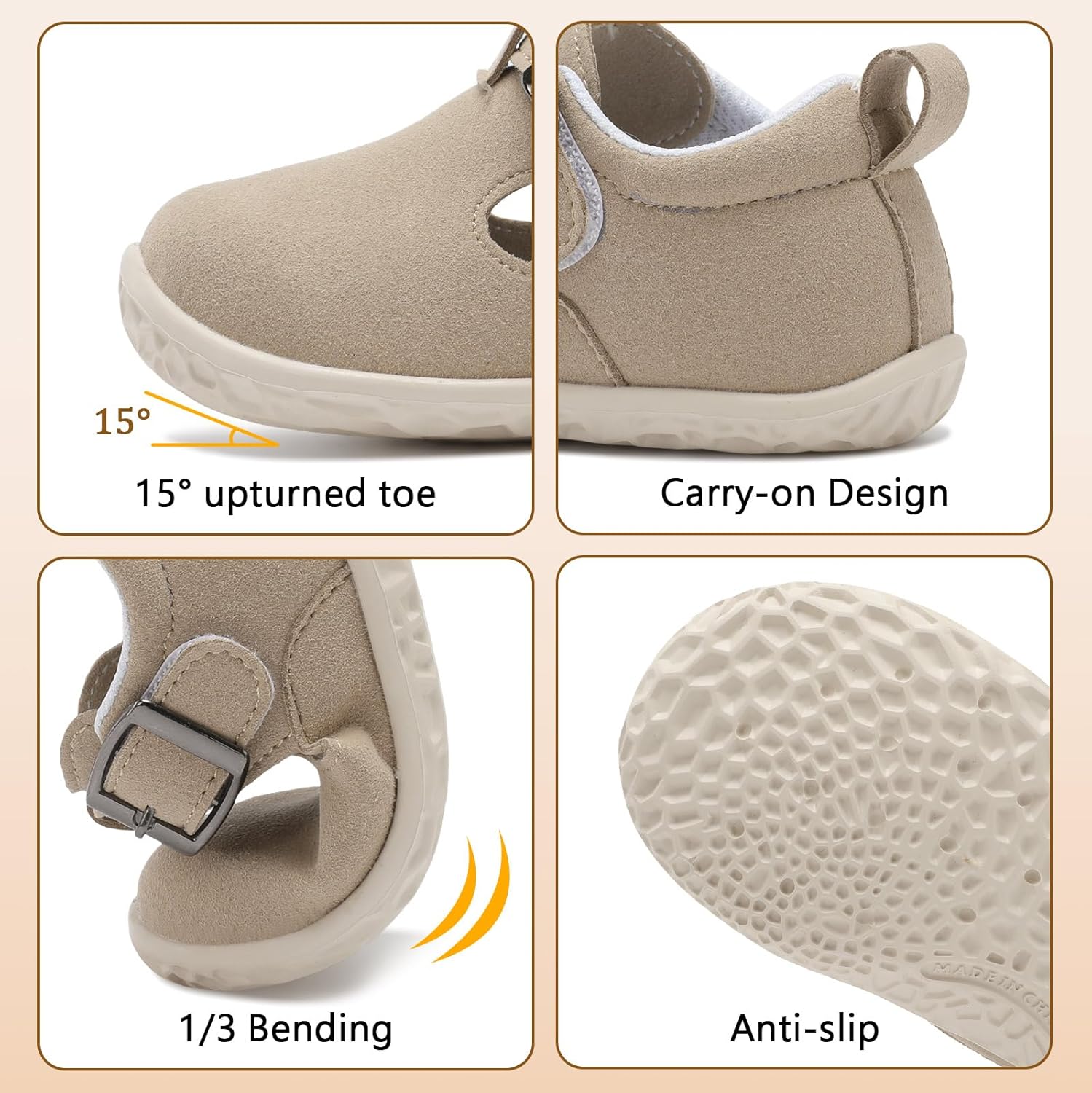 JOINFREE Toddler Shoes Girls Boys Lightweight Dress Shoes Wide Barefoot Flats Fashion School Shoe Kids Fall Walking Sneakers - Image 7