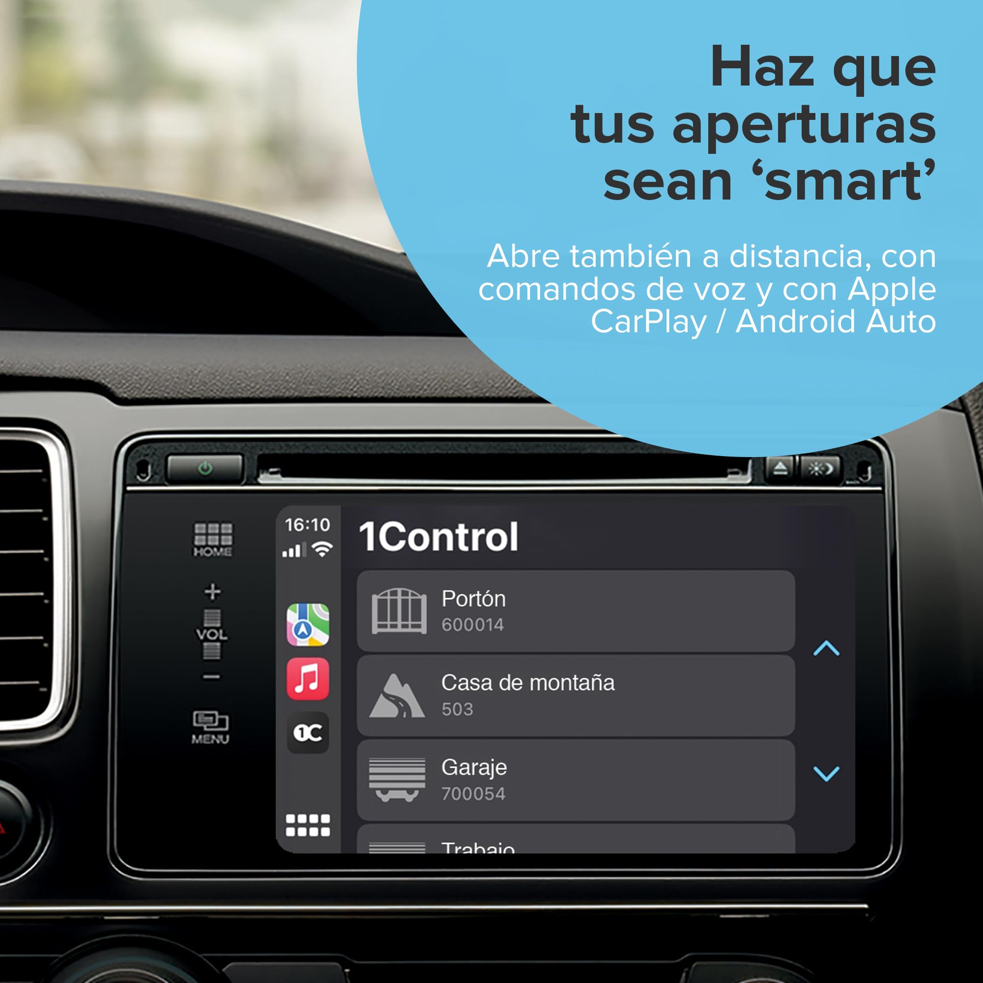 1Control Link Accesorio Wi-Fi Apertura Remota y Comandos Vocales Compatible con Abridor de Puerta y Garaje Solo de 2ª Generación, Alexa, Google Home y Siri, Made in Italy