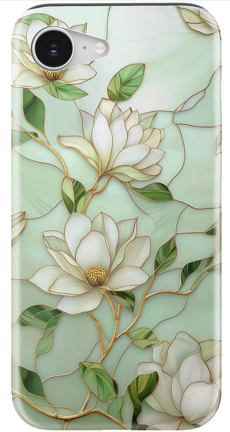Goodon for iPhone 17 Pro Max Case Cute, Preppy Floral Design,Slim Silicone Protective Hard Cover, Wireless Charging Compatible Aesthetic Glossy Y2K Phone Cases for Women Girls, Marbled Floral Veins — view 56