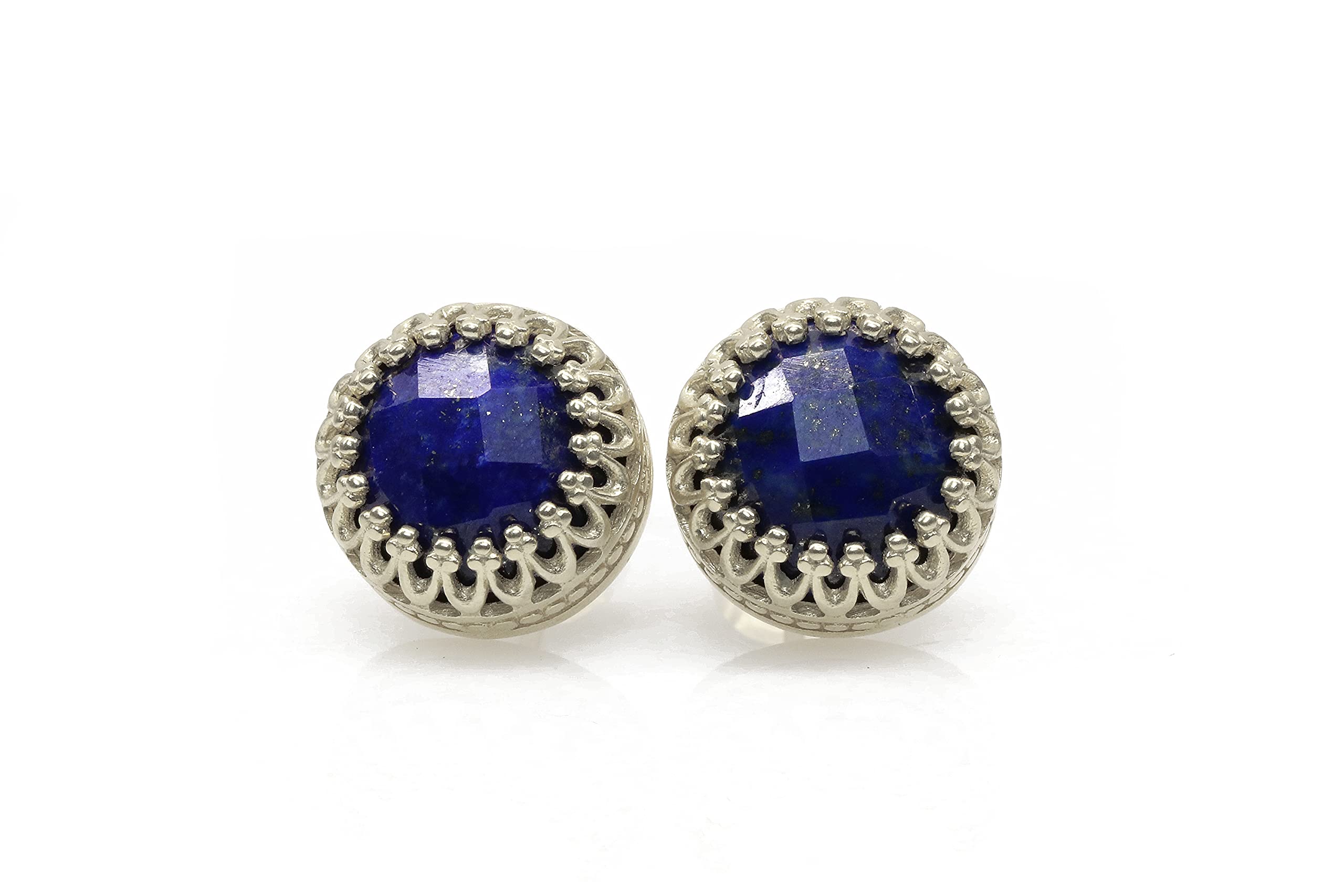 Pendientes de Lapislázuli en Plata de Ley - Pendientes de Azul Celeste para Mujer - Pendientes para el Baile de Graduación, San Valentín, Día de la Madre, Dama de Honor - Hechas a Mano