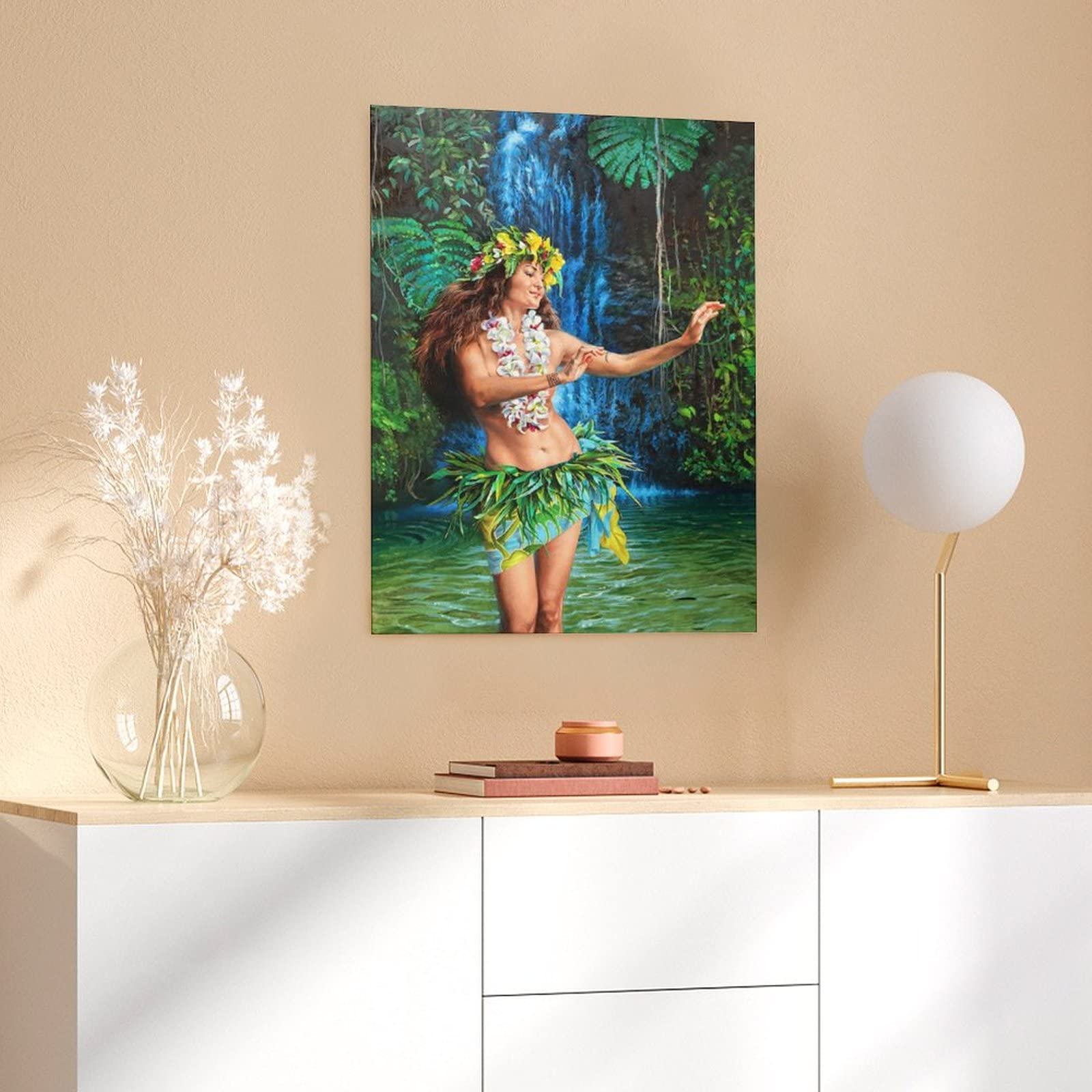 Sexy Hawaiian Hula Girl Wall Art Vintage Taitian Hot Girl Poster