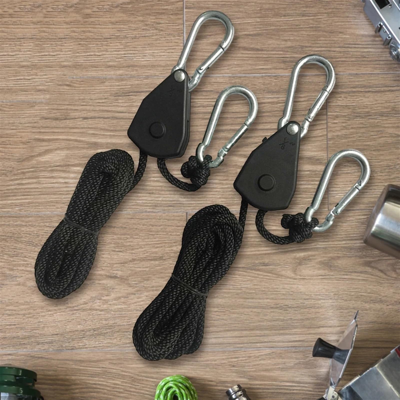 Lock Tie Down Strap 2Meter Ratsche Locking Kleiderbügel Hebe Pulley Haken Kanu Boot Bug Heck Seil for Camping für Riemenscheibe(10 Piece)