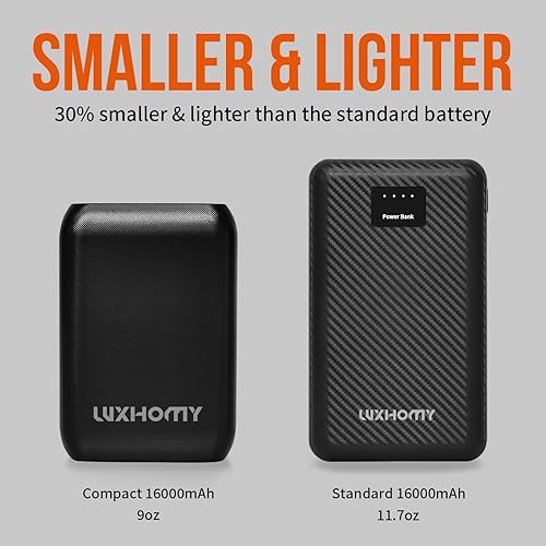 Miniatura 6 de Paquete de batería de chaleco calentado, 16000 mAh 7.4 V Compacto Repaclement para chaqueta calentada, sudadera con capucha calentada, pantalones