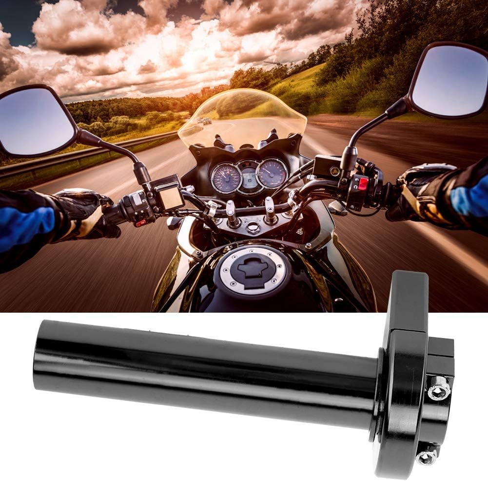 Twist Throttle, Dirt Bike Throttle 22mm Motorcycle Handlebar Aluminum Motorcycle Modified Quick Handlebar Throttle Turn Grip Universal Motorcycle Hand Throttle Twist Grip, Black