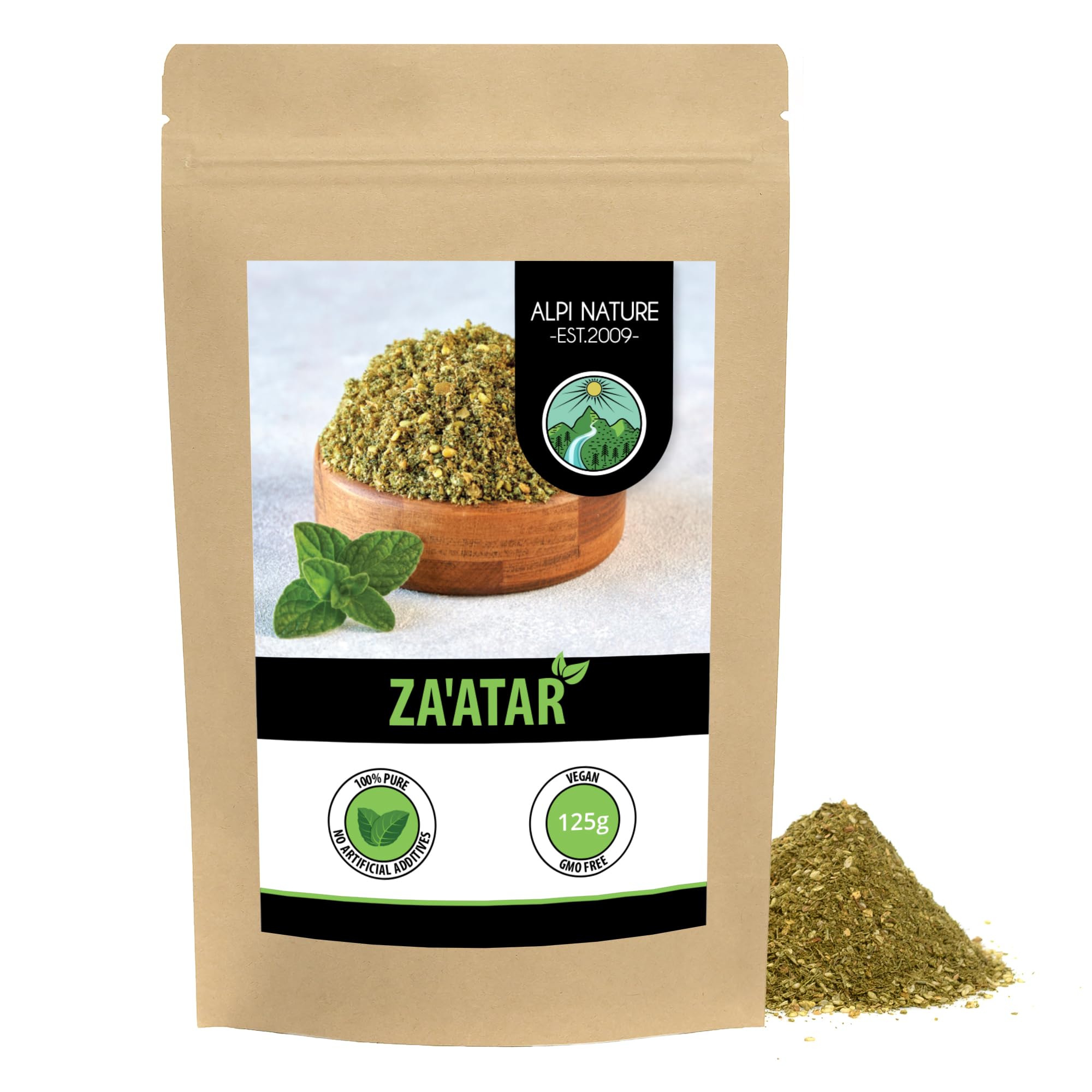 Alpi Nature Zaatar Spice Mix 125g 4.4 oz, Zatar Spice Mix, Za'atar Mix, Zaatar Lebanese Blend