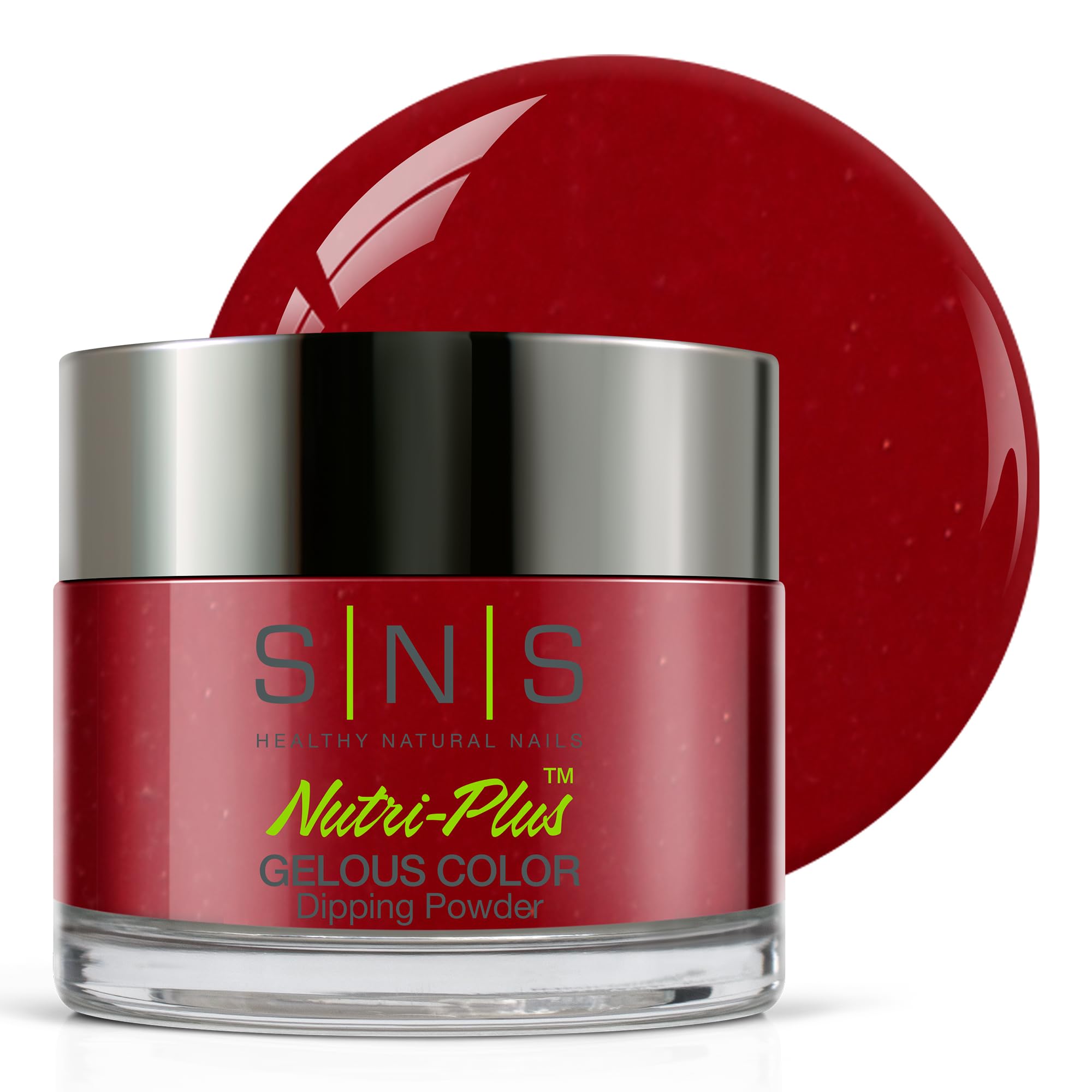 SNS Nail Dip Powder, Gelous Color Dipping Powder - Cranberry Bog (Red) - Long-Lasting Dip Nail Color Lasts 14 Days - Low-Odor & No UV Lamp Required - 1 OZ