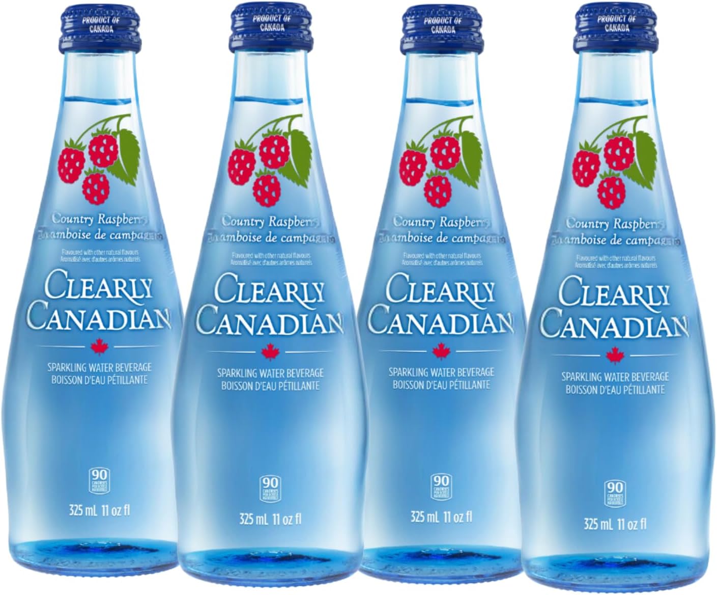 Clearly Canadian Sparkling Flavored Water (Country Raspberry, 4 Pack)