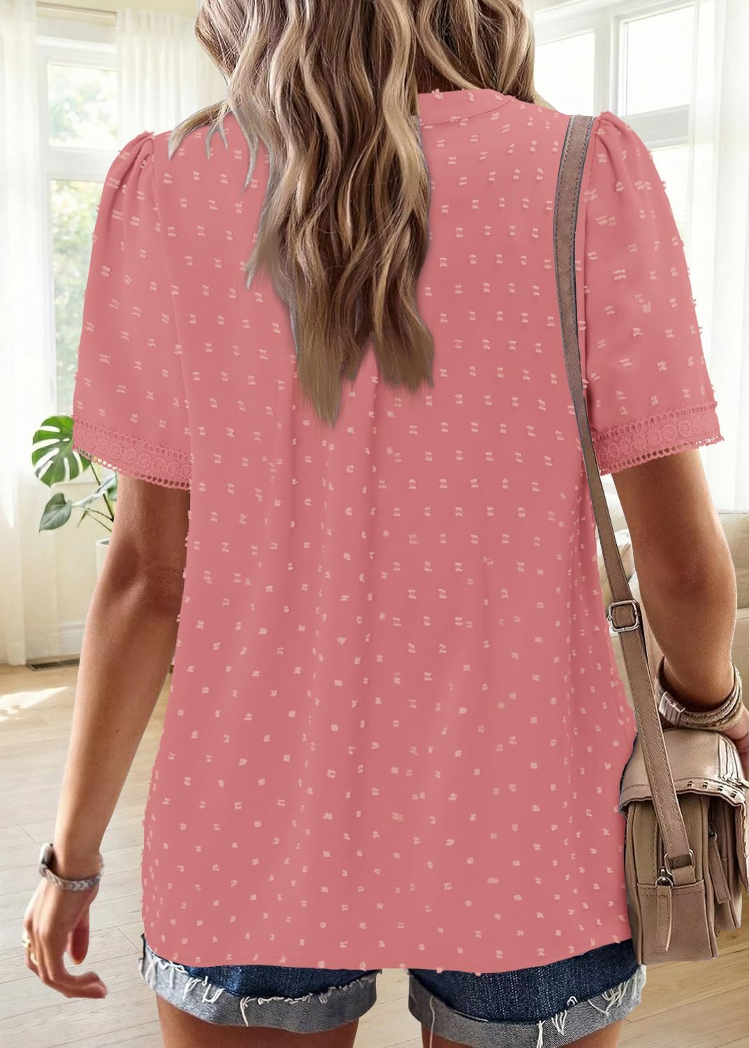 BETTE BOUTIK Women Short Sleeve Boho Tops Summer Dressy Casual Shirts Trendy Western Blouses - Image 5
