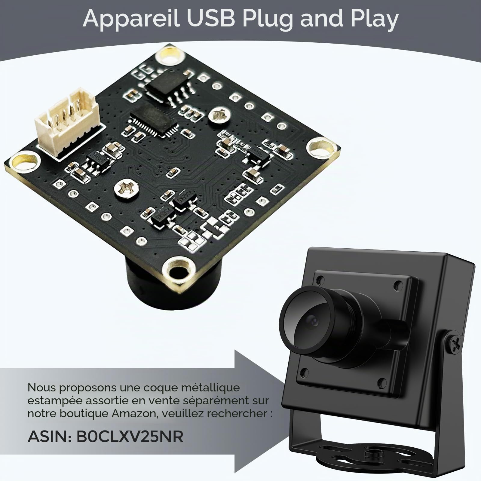 innomaker Caméra UVC 1080p USB2.0, caméra grand angle 130°, Plug & Play pour PC, Raspberry Pi, Jetson Nano et SBC. Compatible Windows, Linux, Android et Mac OS.