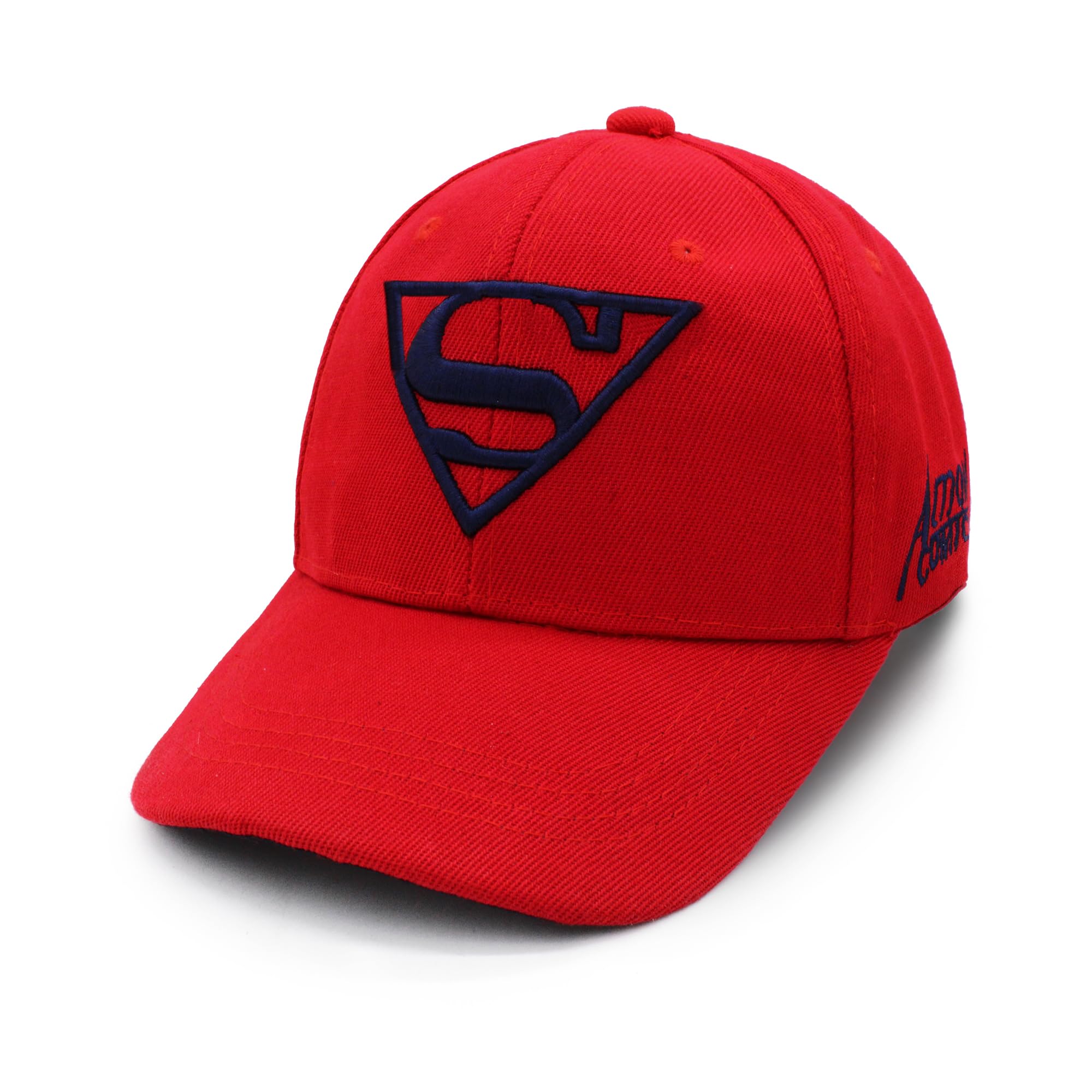 VRITRAZ Kids Boys Superhero Style Printed Baseball Cap | Trendy Adjustable Cotton Summer Hat for Boys (Red) 1