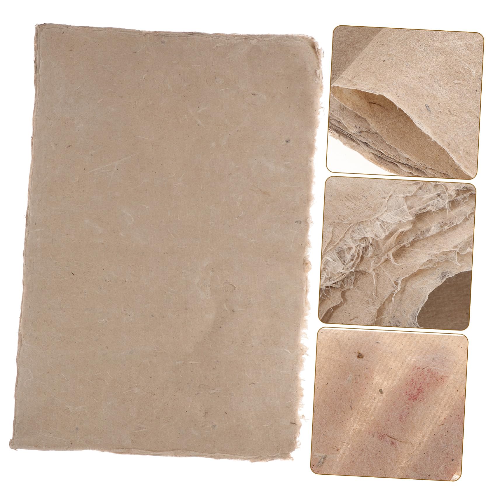 UTHCLO de Papel de Arroz Beige Papel Fino y Delicado 25 Hojas Adecuado para Tinta para Caligrafía y Dibujo Adecuado para Arte Tradicional y Escritura Clásica