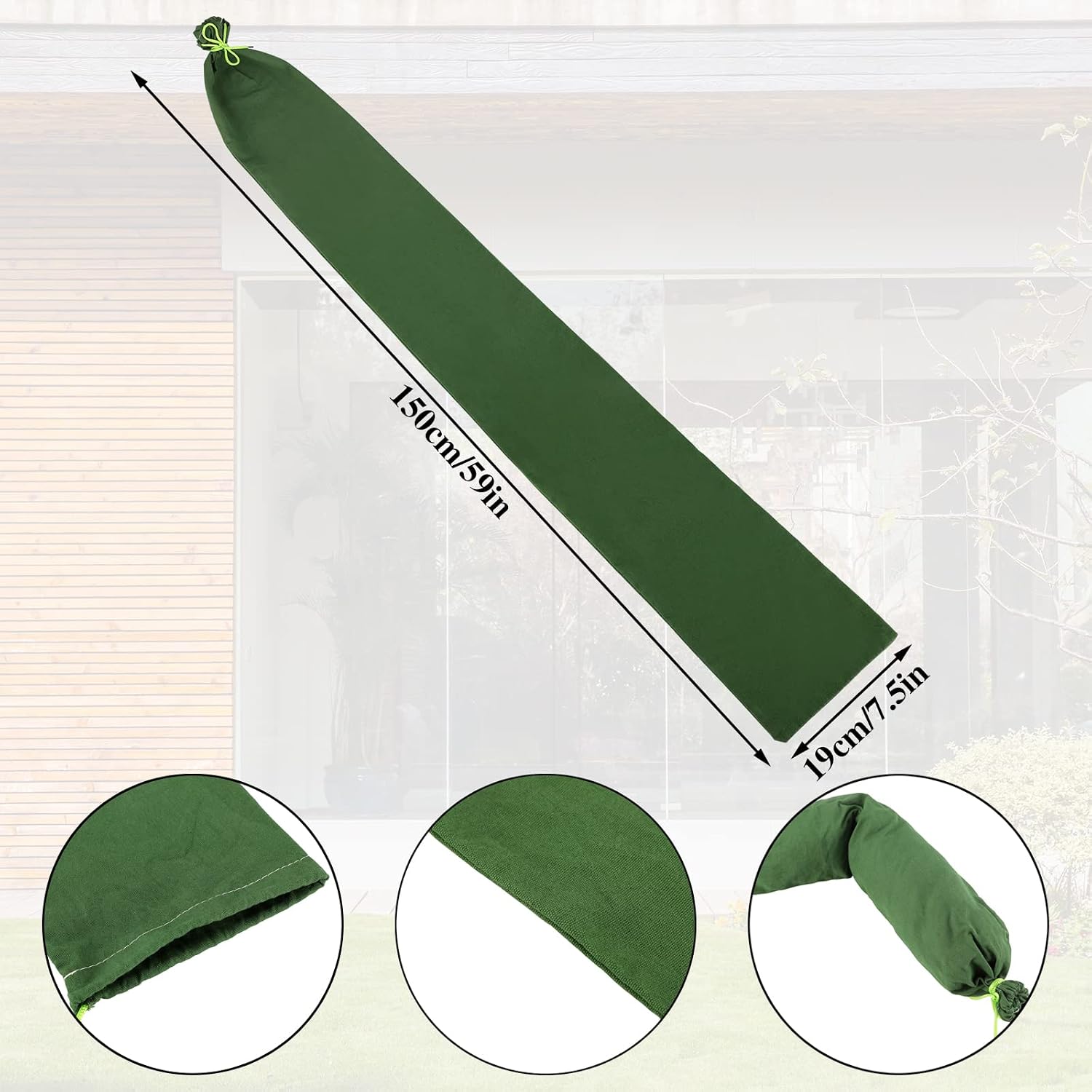 BFYDOAA 4Pcs Long Canvas Sandbags Thickened Reusable Bag - Barrier for Rain Water Control Flood Hurricane,Doors Windows Waterproof Treatment in Rainy Season