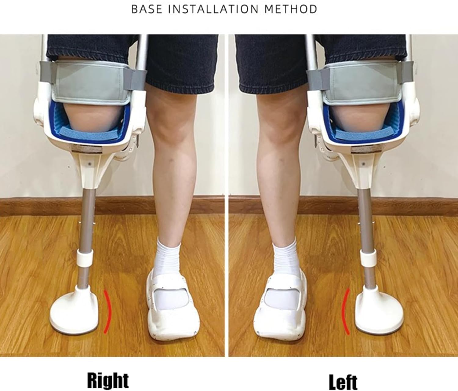 Kula Ortopedyczna Hds Free Crutch, Urządzenie Wspomagające Chodzenie, Podparcie Jednej Nogi, Pomoc W Chodzeniu Na Jednej Nodze, White, Left