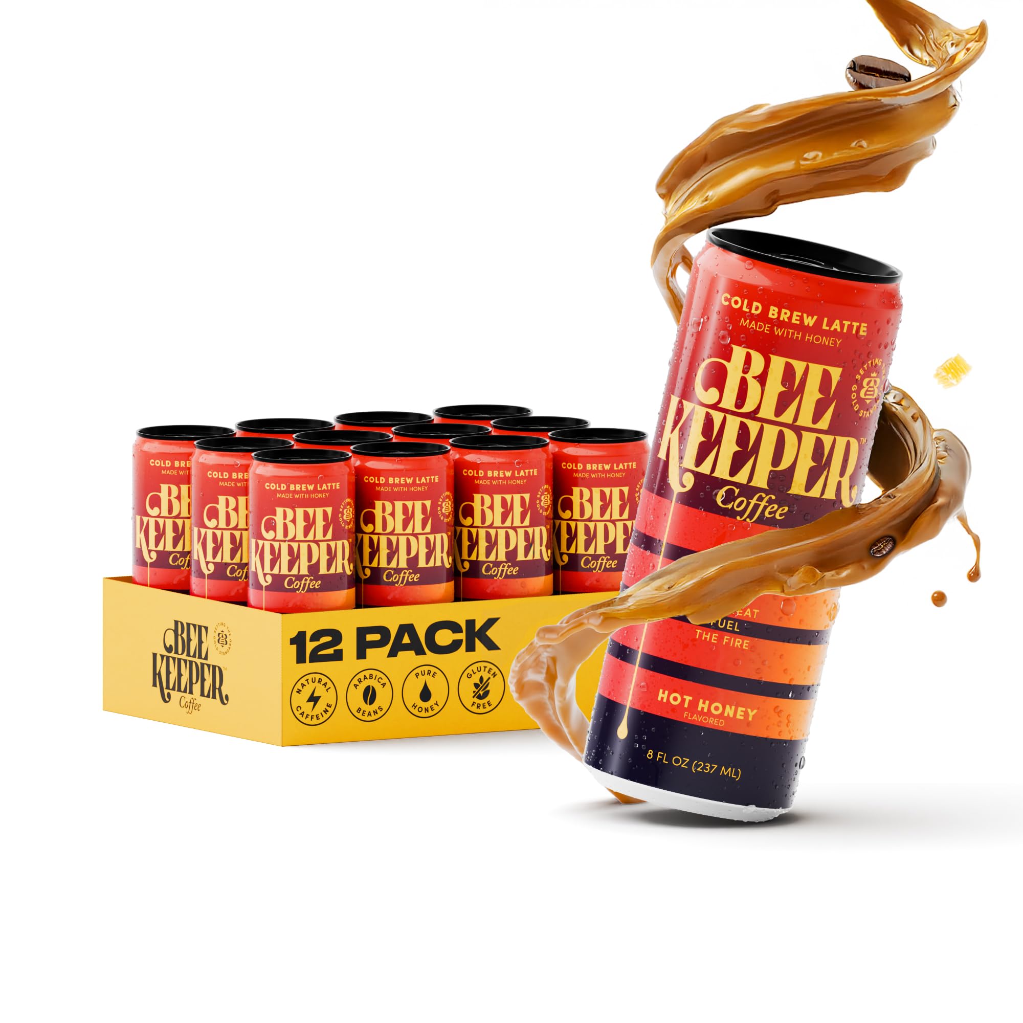 Amazon.com: Beekeeper Hot Honey Latte Cold Brew Coffee Drinks with