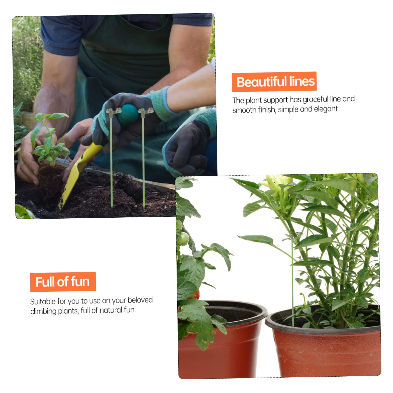 Toddmomy 3 Sätze Pflanzenstützrahmen Blumen- Anlage Pflanzenpfähle Stäbchen zur Unterstützung von Pflanzen Gitter Stützpfähle für den Garten Garteneinsätze kleine Gartenpfähle Plastik Grün