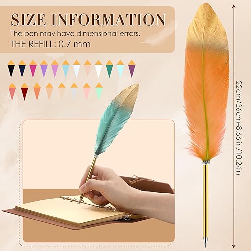 Miniatura 2 de Honoson 40 bolígrafos de pluma a granel de 0.028 in con plumas de tinta de 0.028 in, vintage, refinado, para escribir, invitados, firma, regalos de