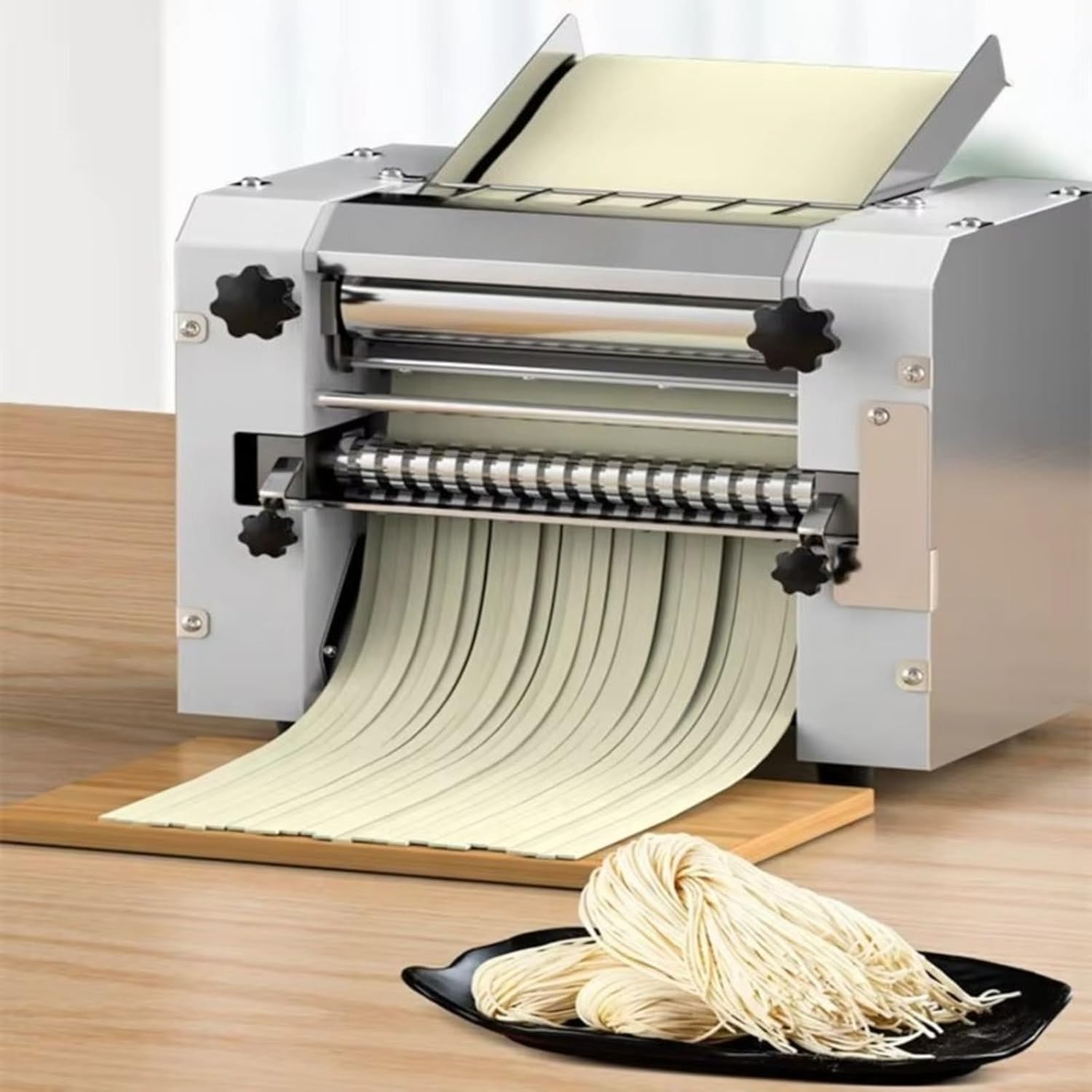 Fully Automatic Noodle Machine - Intelligent Stainless Steel Commercial Noodle Making Machine, Three-in-One Kneading, Cutting, and Pressing, Suitable for Pasta Making