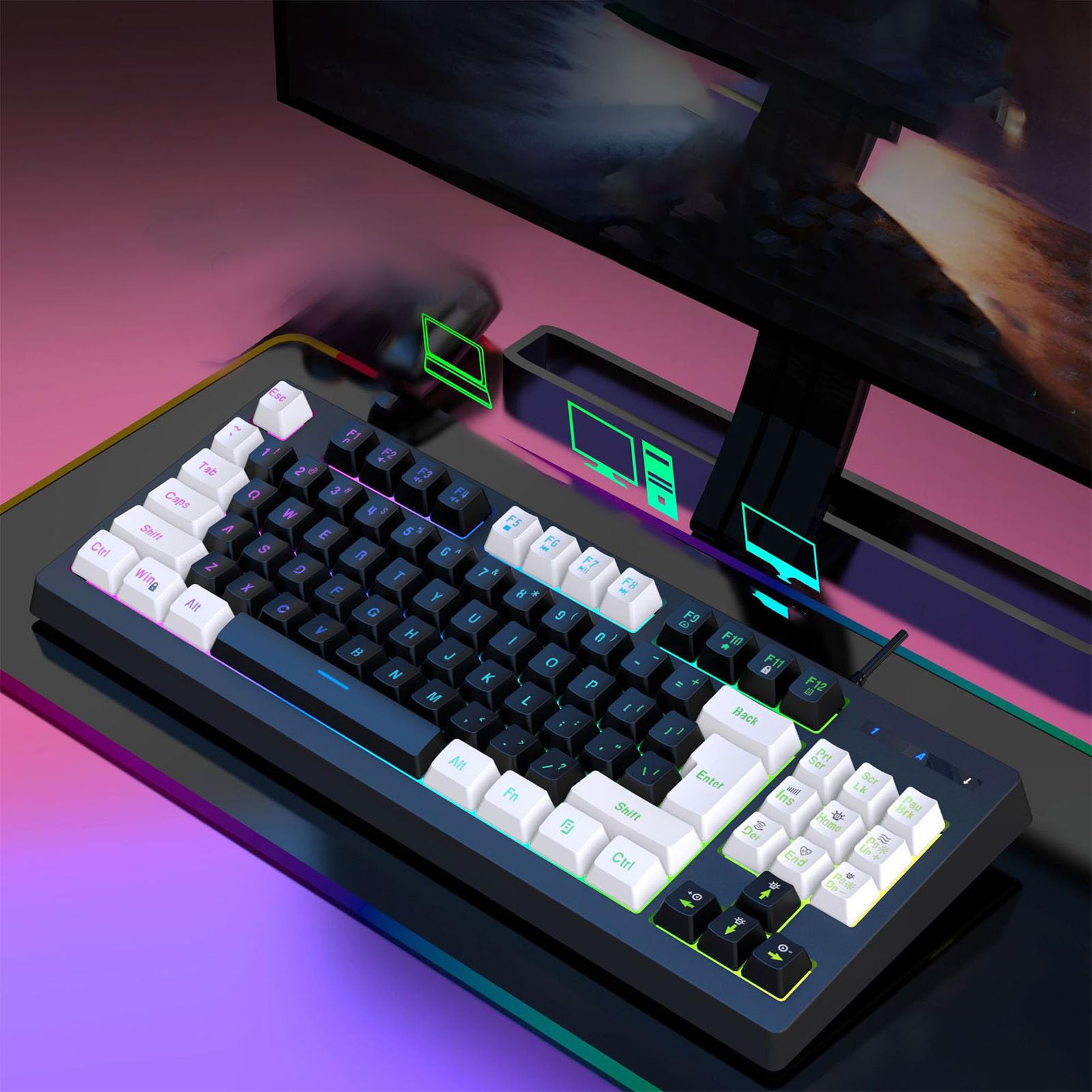 FOR GLORY メカニカルキーボード 黒 FOR GLORY メカニカルキーボード 黒 CHERRY MX軸採用の