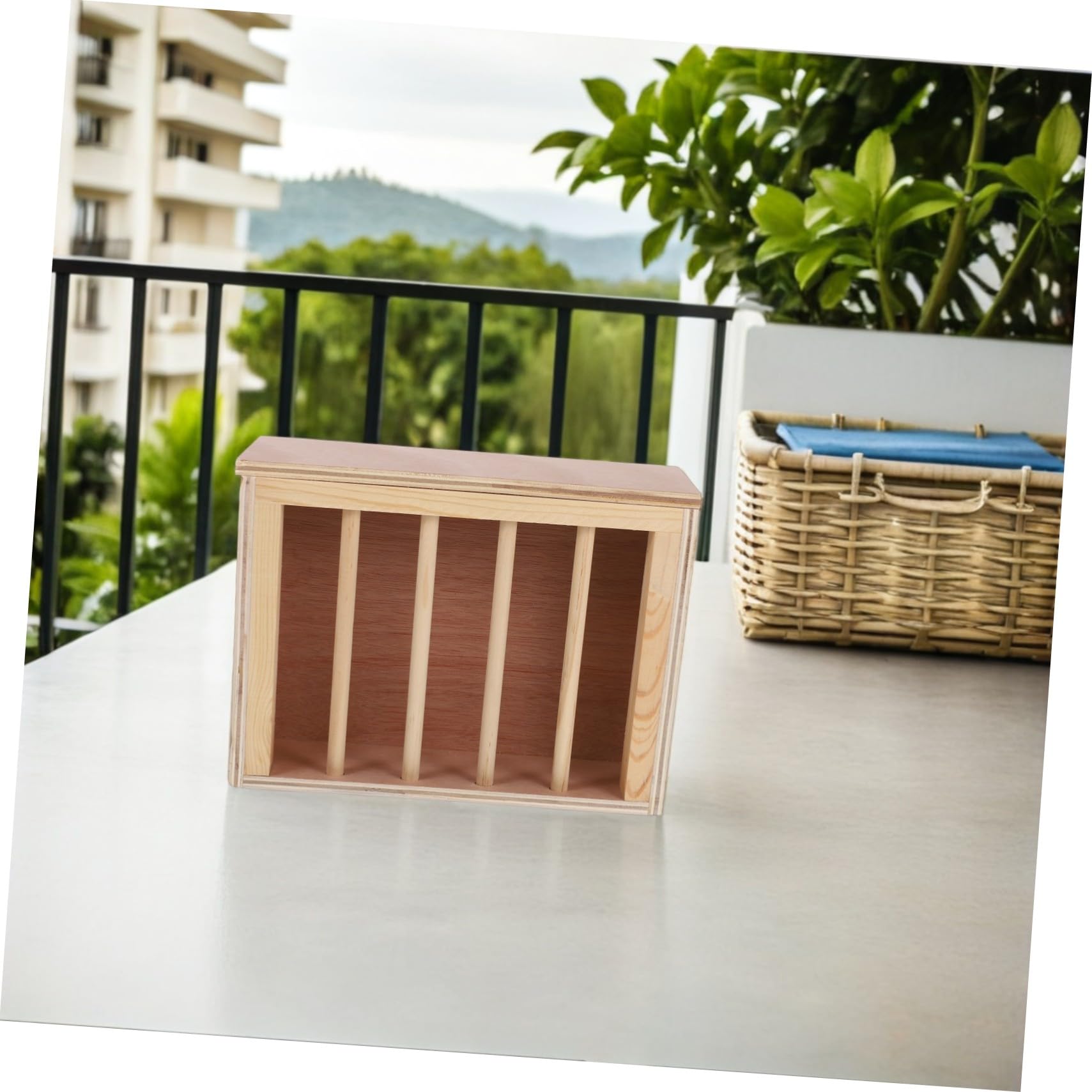 Hemobllo Râtelier à Foin Mural pour Lapins Mangeoire Bois pour Petits Animaux Distributeur De Foin pour Cage Porte-Foin Suspendu pour Cochons Et Chinchillas