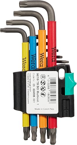 Miniatura 2 de Wera 05024335001 967/9 TX BO Multicolour 1 L-key set for tamper-proof TORX® screws, BlackLaser, 9 pieces