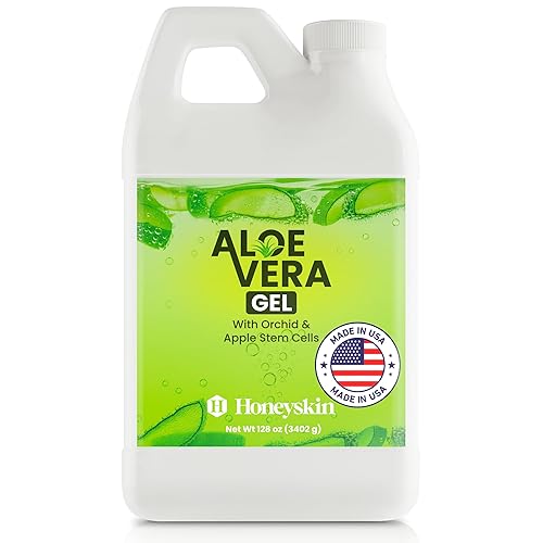 Miniatura 10 de Gel orgánico de Aloe Vera gel 100 puro de Aloe con miel de Manuka Cuidado facial y del cuerpo después del sol Gel de hoja de Aloe para quemaduras