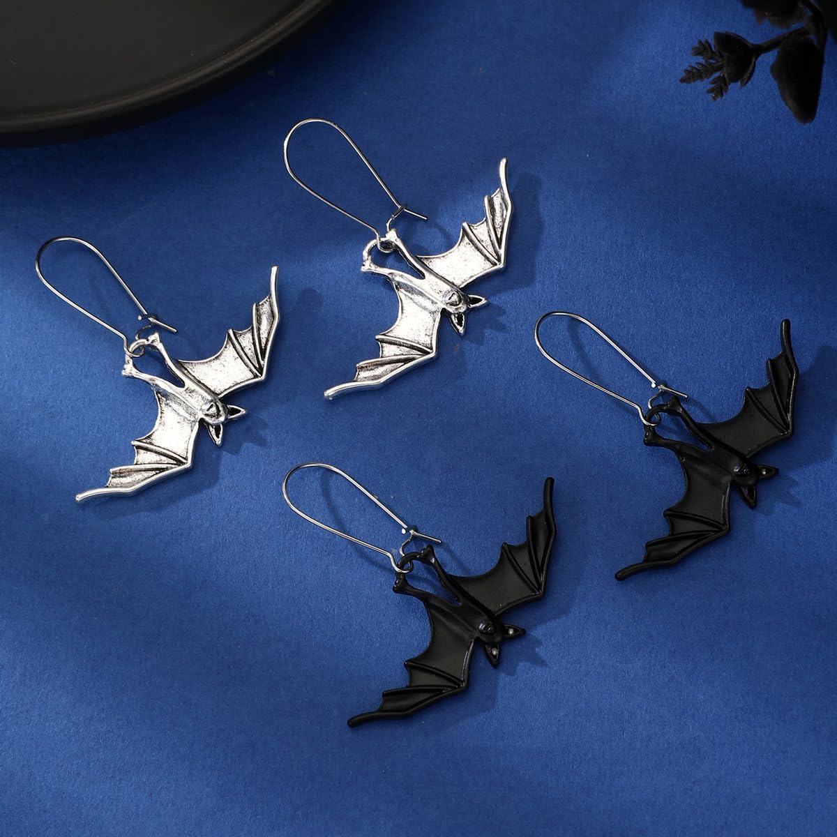 Punk Bat Earrings for Women and Men Hanging Upside Down Gothic Bat Dangle Earrings Halloween Cosplay Party Jewelry - Image 5