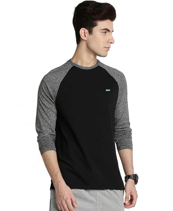 Buy Spunk by fbb Men's Plain Regular Fit TShirt (1001217857_Black_L