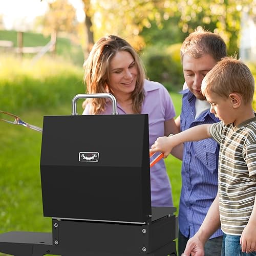 Miniatura 6 de Tapa con bisagras mejorada para parrilla Blackstone de 17 pulgadas con receptor de grasa frontal, cubierta dura 5010 para Blackstone 17 pulgadas,