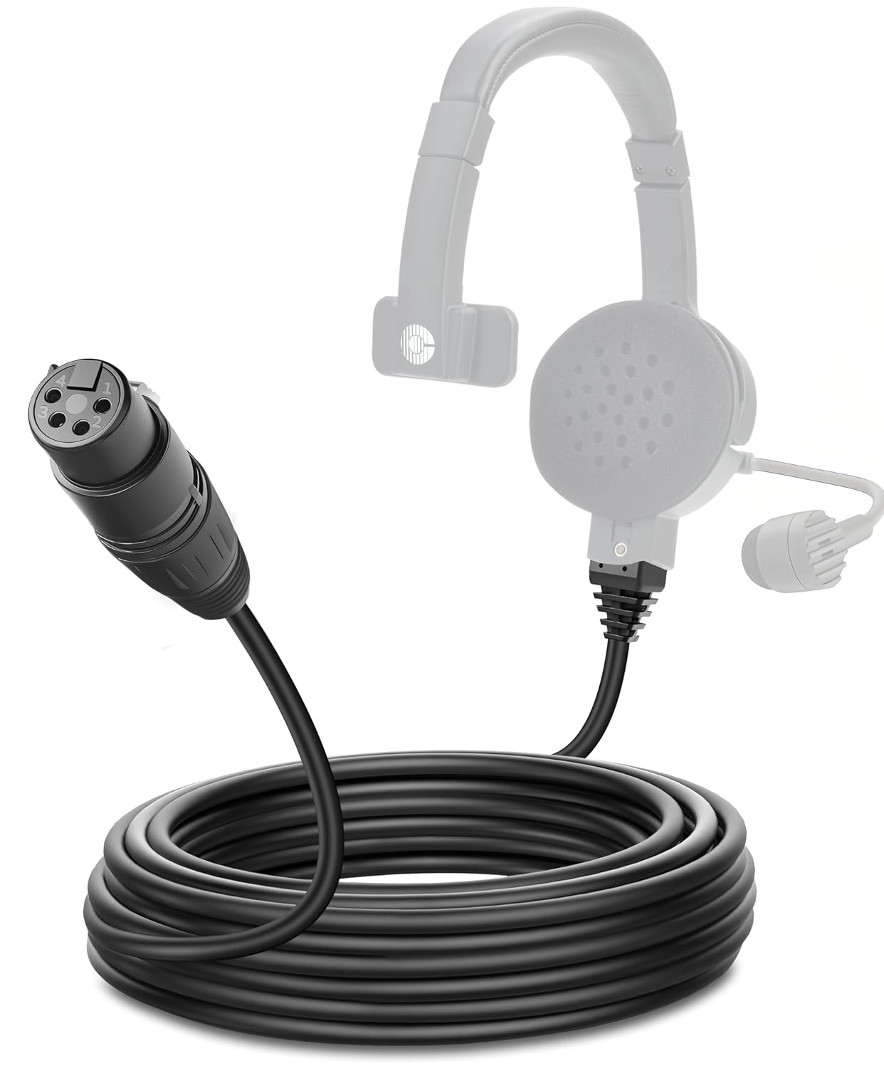 (13ft) Replacement 4-pin XLR Intercom Communication Headset Cable for Clear-Com CC-110/CC-300/CC-220/CC-400 – Professional Interchangeable Cable for Clear-Com