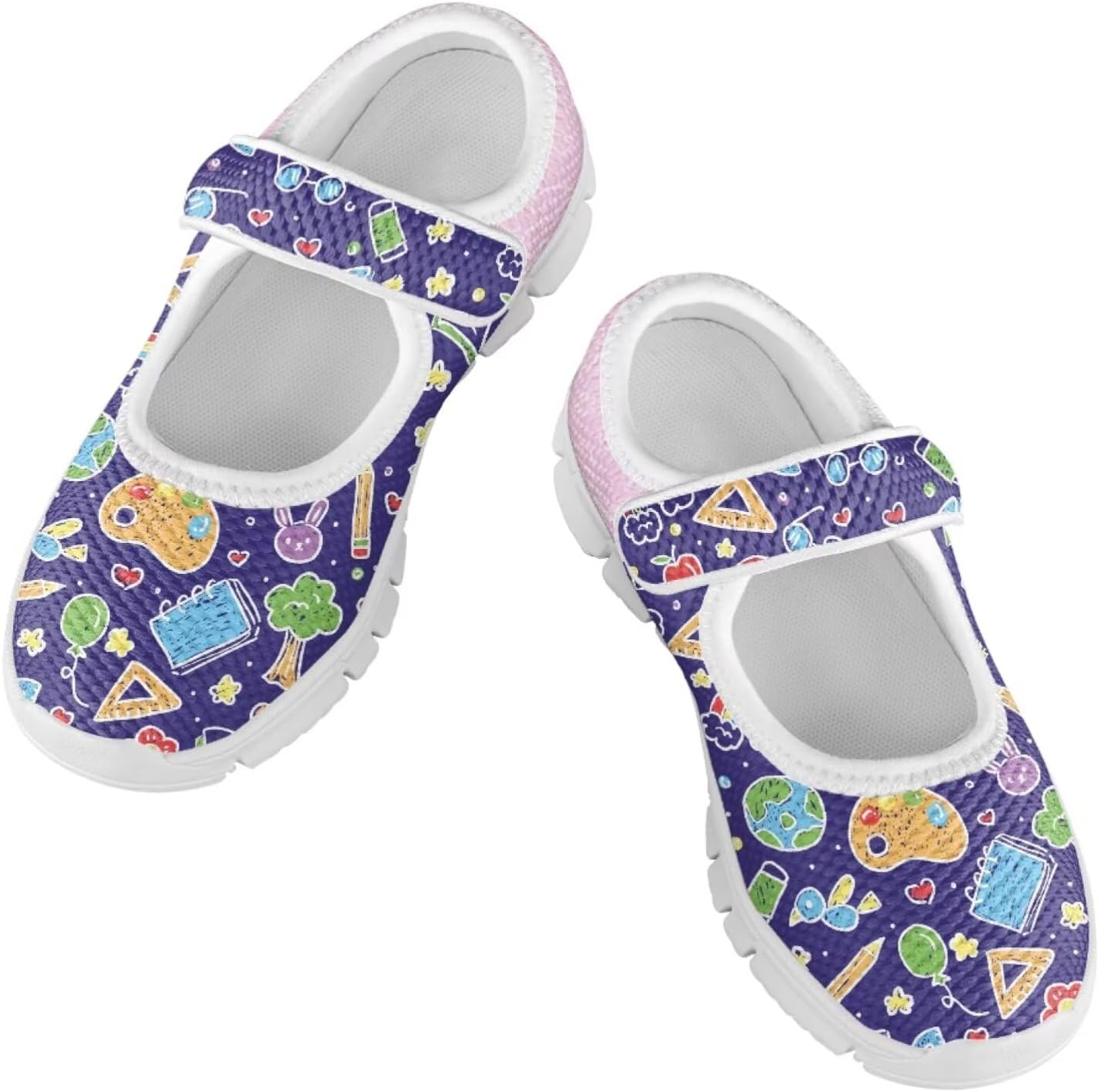 PinUp Angel School Cute Graphic Comfortable Walking Shoes Mary Jane Flats Dress Party Shoes for Girls