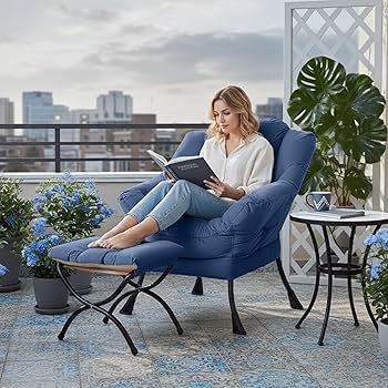 loungepug （TITO0607） Amazon.com: Tiita Lazy Chair with Ottoman, Modern Large