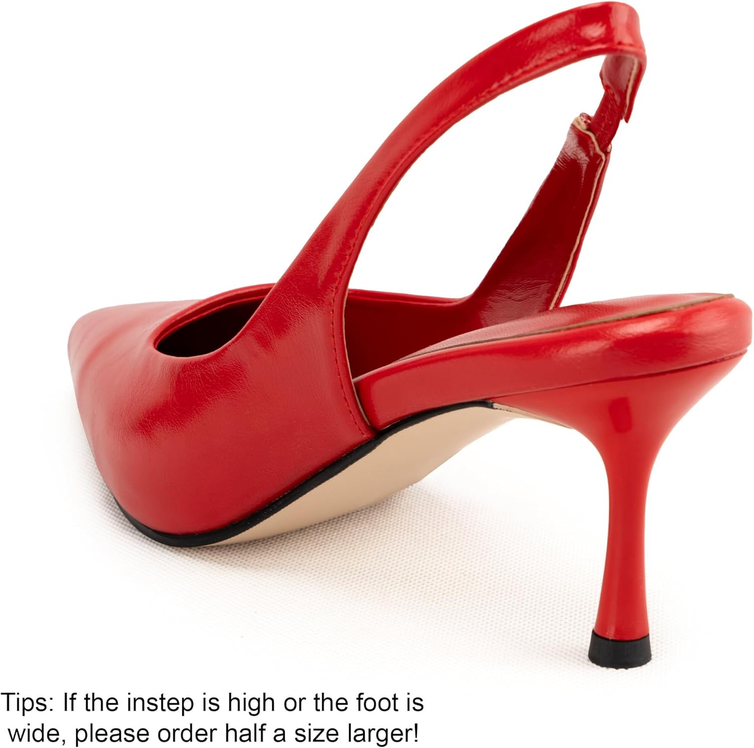 DREAMCIA Women's Pumps Slingback Heels Pointed Toe Sling Back Kitten Heels Women Metallic Slingback Pumps Bride Dresses Wedding Shoes - Image 4