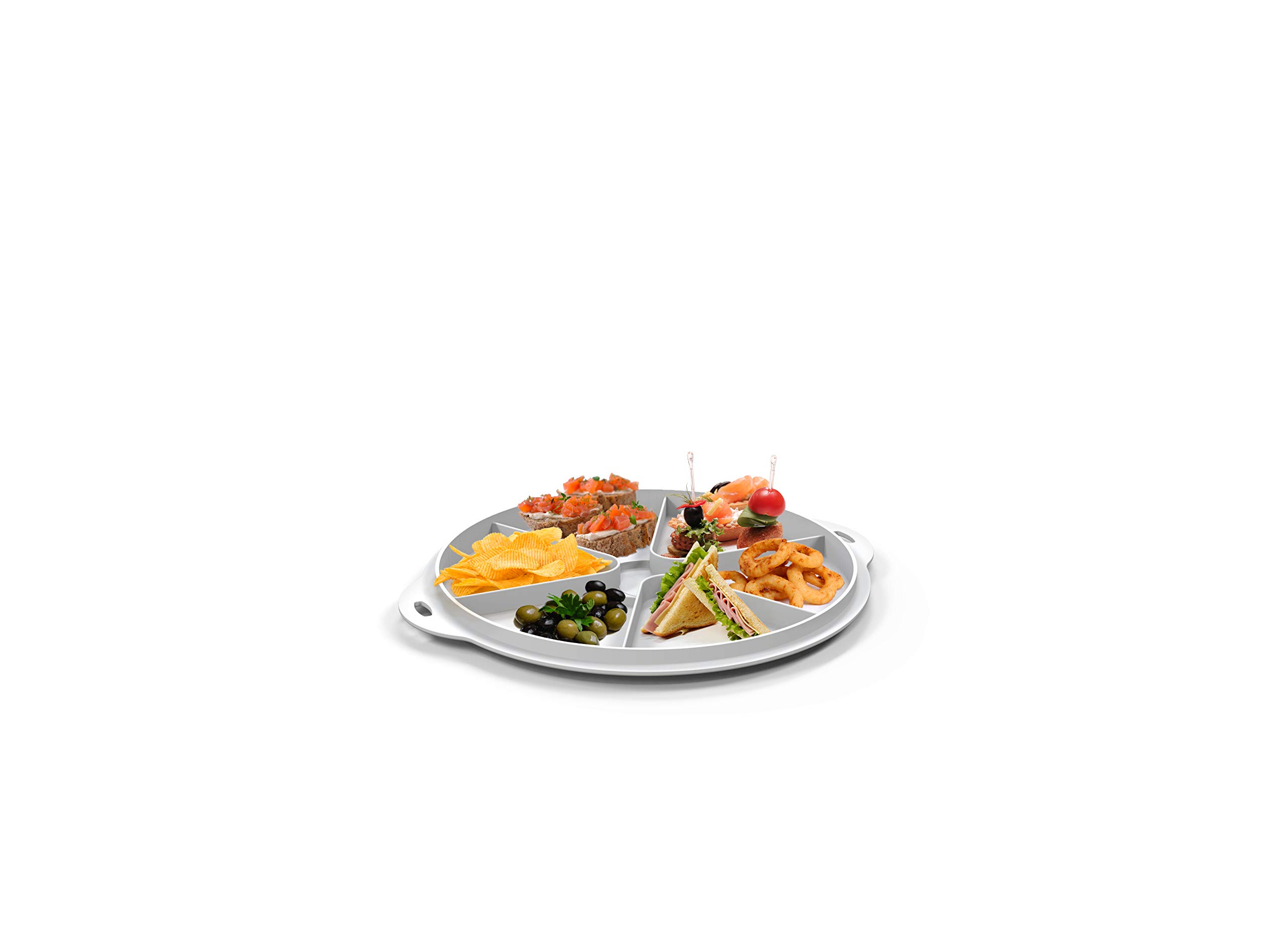 Biesse Portatorta, Portadolci,Ø 30 cm, Plastica, Bianco/Cromato