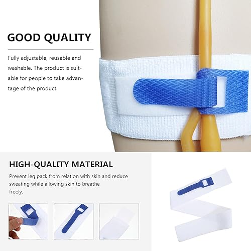 Miniatura 5 de Healifty Soporte para bolsa de pierna de catéter Foley Correa de pierna de catéter Soporte de tubo de drenaje urinario Dispositivo de estabilización
