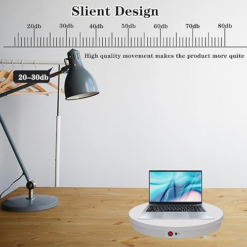 Miniatura 25 de JAYEGT Soporte de exhibición giratorio motorizado, carga de 350 libras, tocadiscos giratorios eléctricos de 360 grados para exhibición de productos