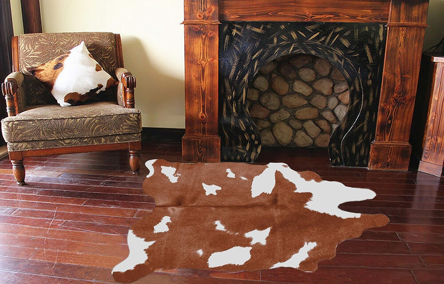 Cowhide Leather Rug Natural Premium Cow Skin Hair on Area Rug for ...