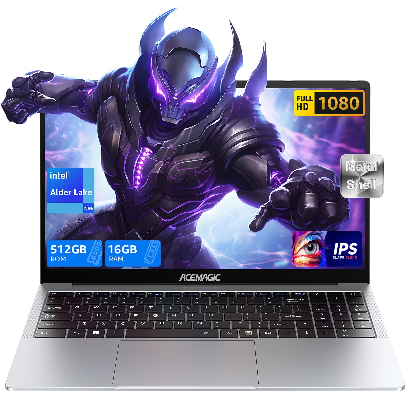 ACEMAGIC Portátil 15.6 Pulgadas con,Procesador Intel Quad-Core