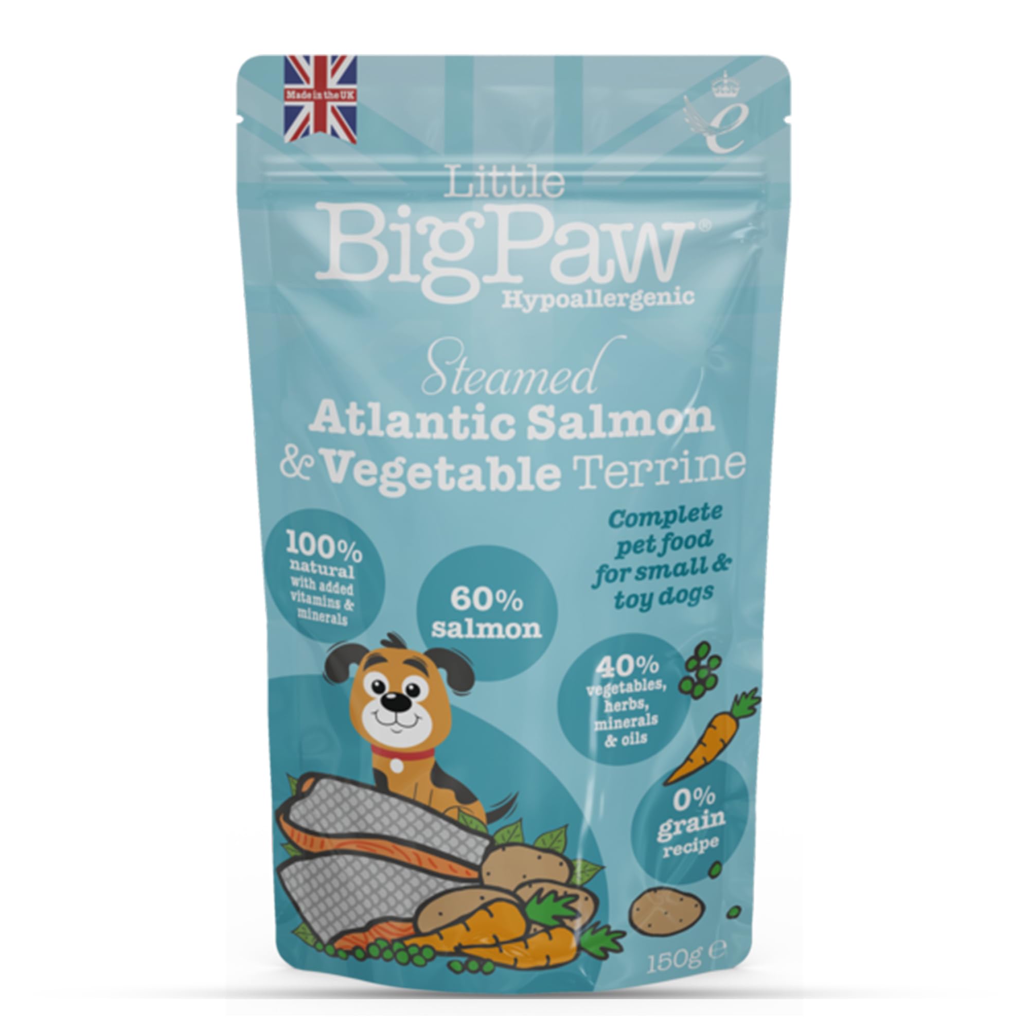 Little Big PawDOG SALMON & VEGETABLE DINNER 150G