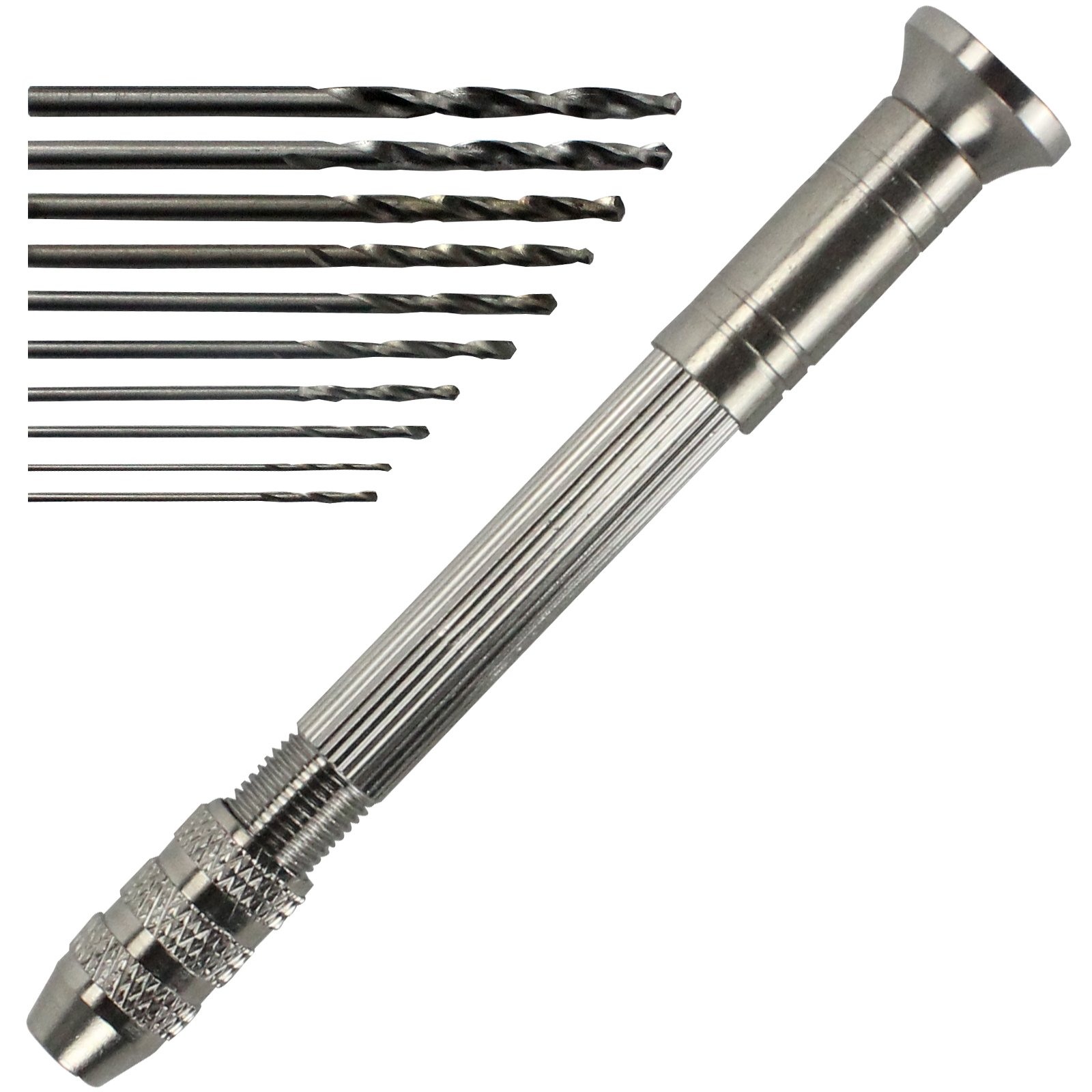 Funshowcase Hand Drill with Twist Drill Bits for Resin Casting and Wood Crafting Projects