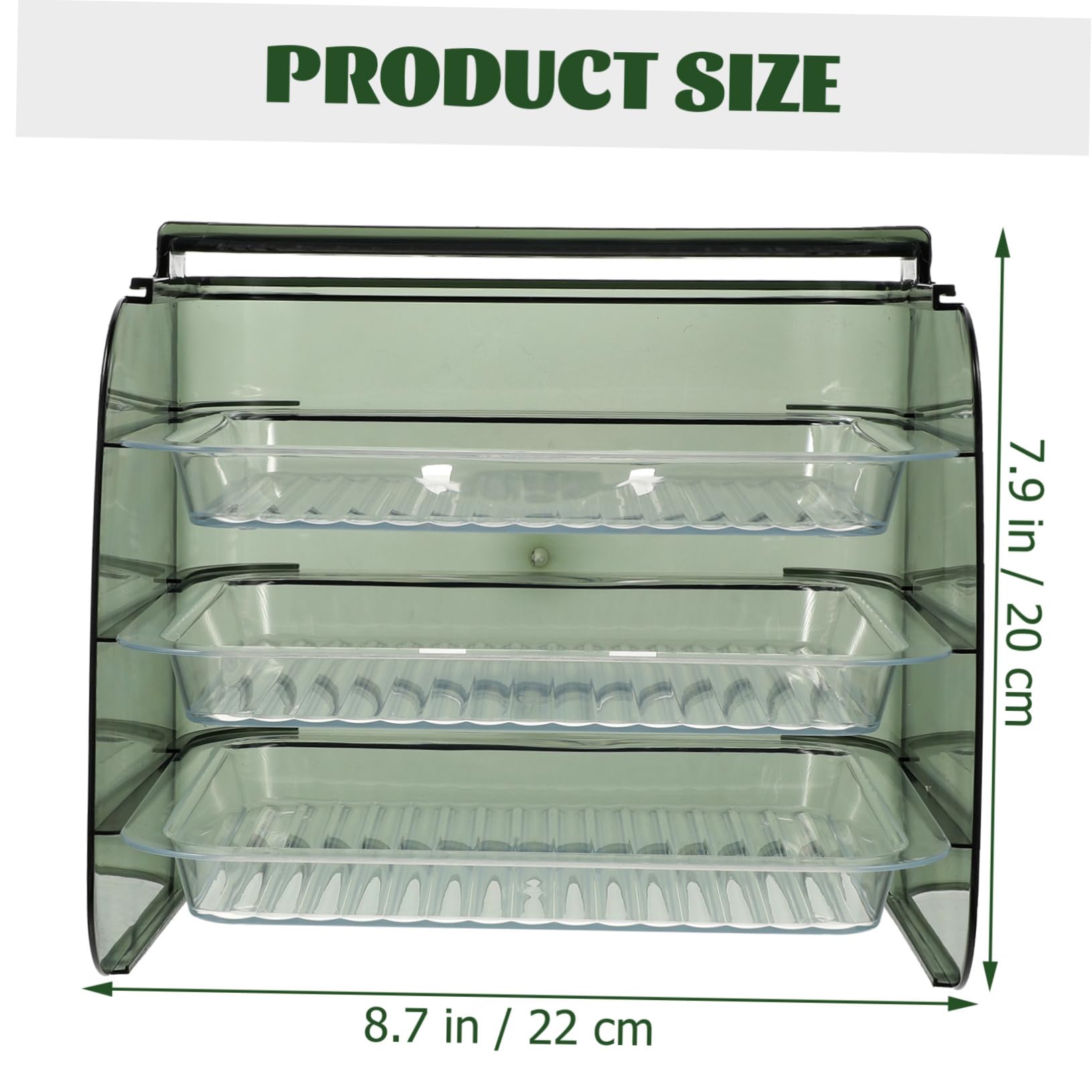 Estante de Almacenamiento de Alimentos de Cocina Transparente Verde, Triple Capa, Resistente al Calor, Rejilla para Preparar Ollas Calientes, Adecuado para Cocina y Organización