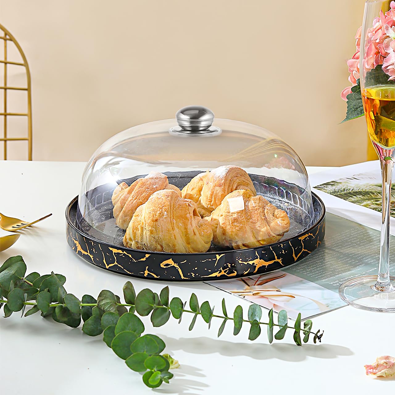 POPETPOP Cloche à gâteau en plastique 30,5 cm pour événements spéciaux et utilisation familiale