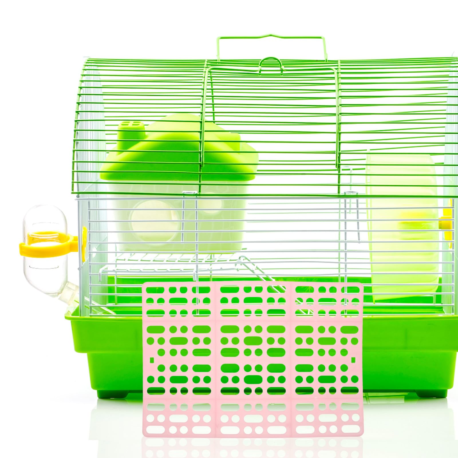 Happyyami Tapete de Descanso para Jaula de Conejos de Plástico Rejilla Ligera y Lavable, Paquete de 3 Piezas Adecuado para Jaulas de Animales Pequeños
