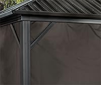 Vista 4 de Sojag 135-8161373 - Cortinas de 10 x 12 pies para cenador de exterior Genova, marrón oscuro