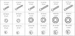 Performance Tool W5226 1,200pc SEA/Metric Nut & Bolt Assortment with Case