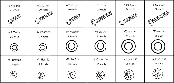 Performance Tool SEA/Metric Nut & Bolt Assortment with Case